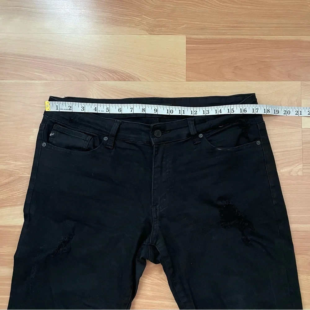 KanCan Black Distressed Brianna Mid Rise Ankle Skinny Jeans Size 30 - Picture 6 of 16